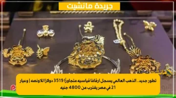 تطور جديد.. الذهب العالمي يسجل أرقامًا قياسية متجاوزًا 3519 دولارًا للأونصة وعيار 21 في مصر يقترب من 4800 جنيه 1